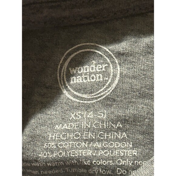 NWOT Wonder Nation Kids XS 4-5 Gray Dog Skateboard Graphic Tee Roll With It - Picture 3 of 3